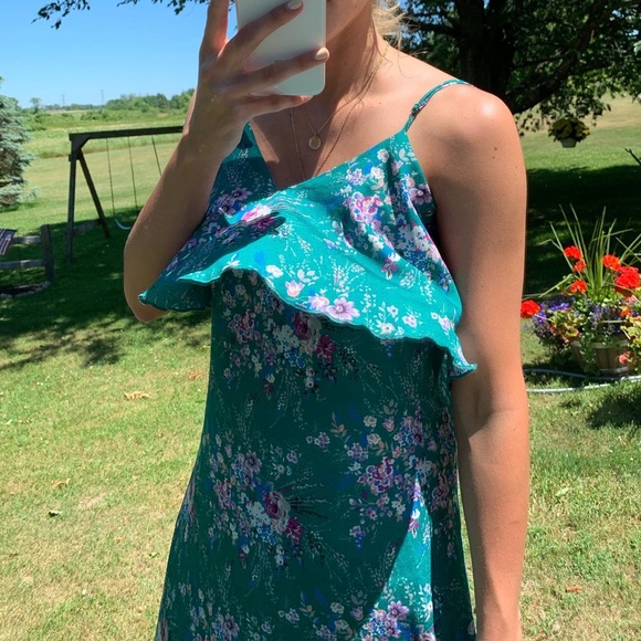 Spaghetti Strap Floral Summer Maxi Dress - S - Picture 2 of 4